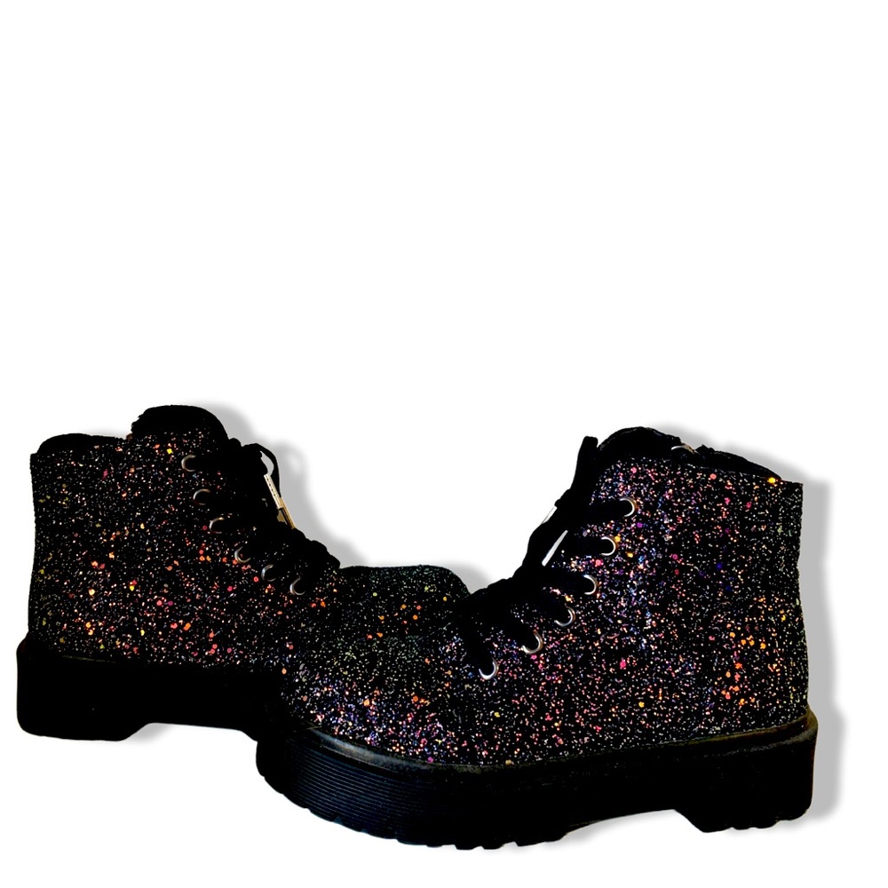 Glitter “Slayer” size 10 boots YRU brand.